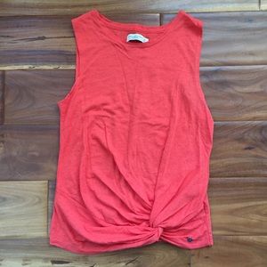 Abercrombie and Fitch Orange Tie Crop Top